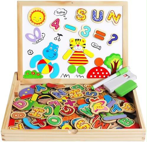Wooden magnetic learning board
