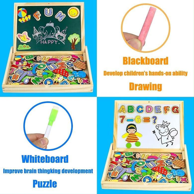 Wooden magnetic learning board