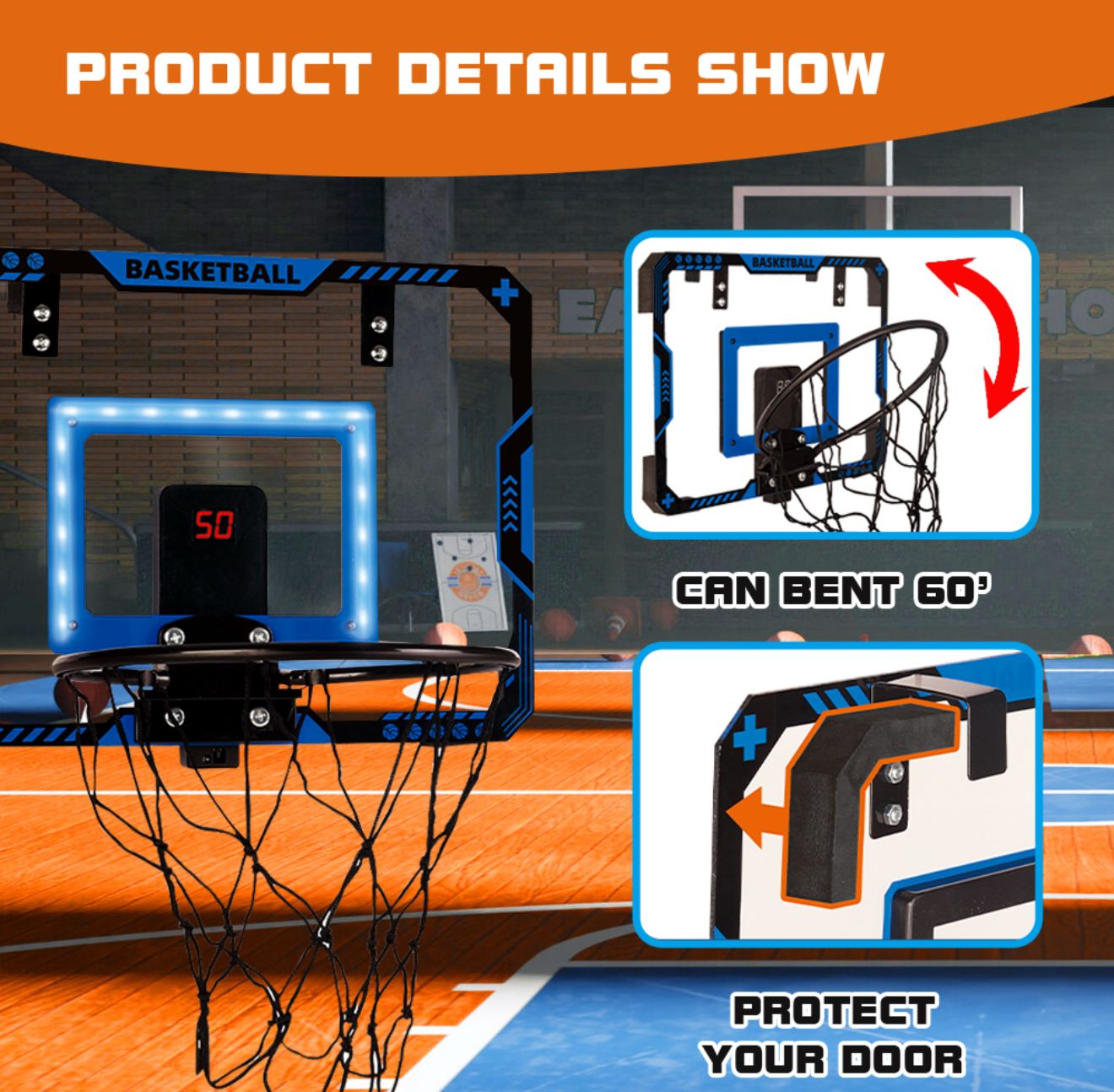 Electronic basketball board