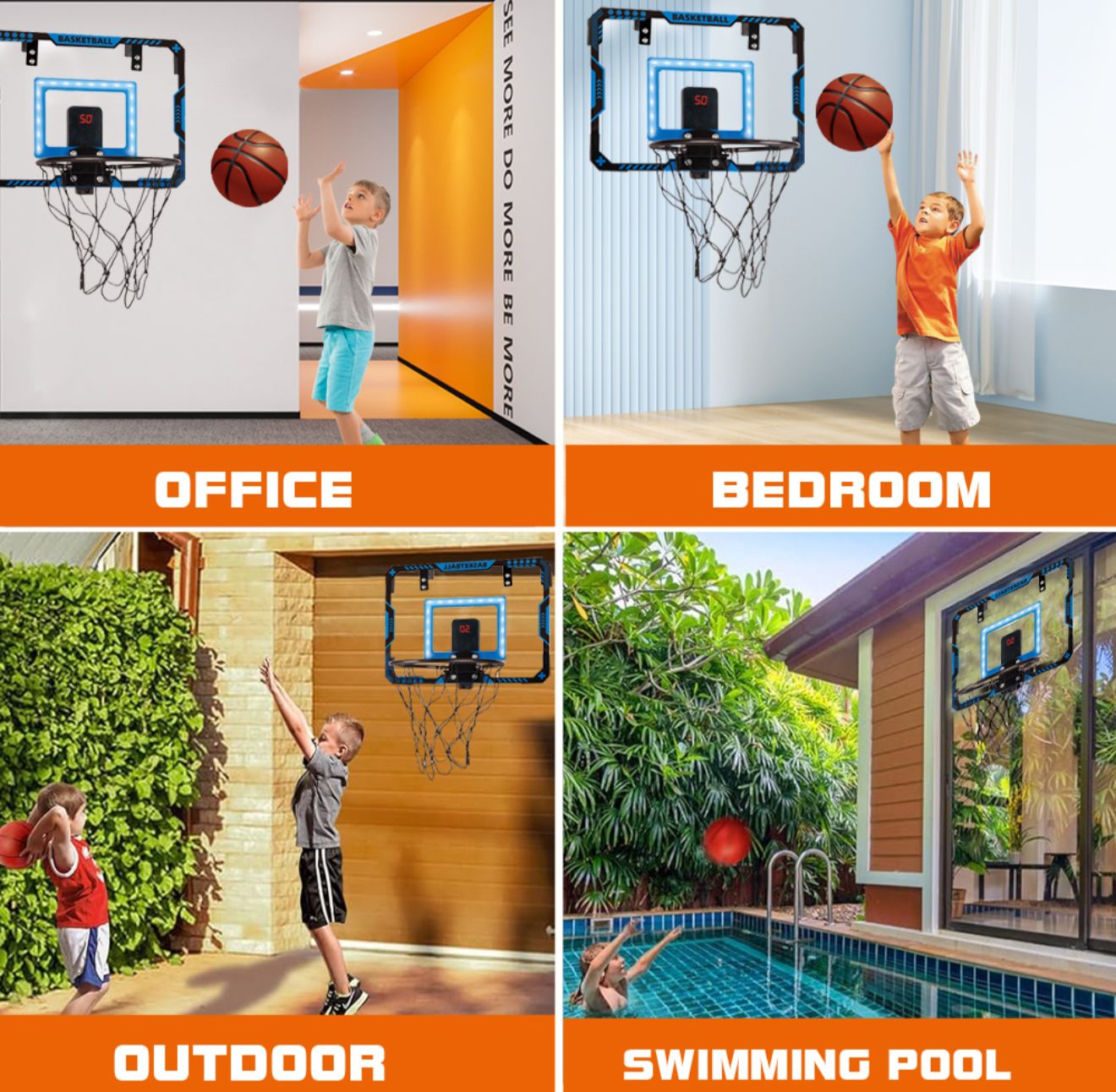 Electronic basketball board