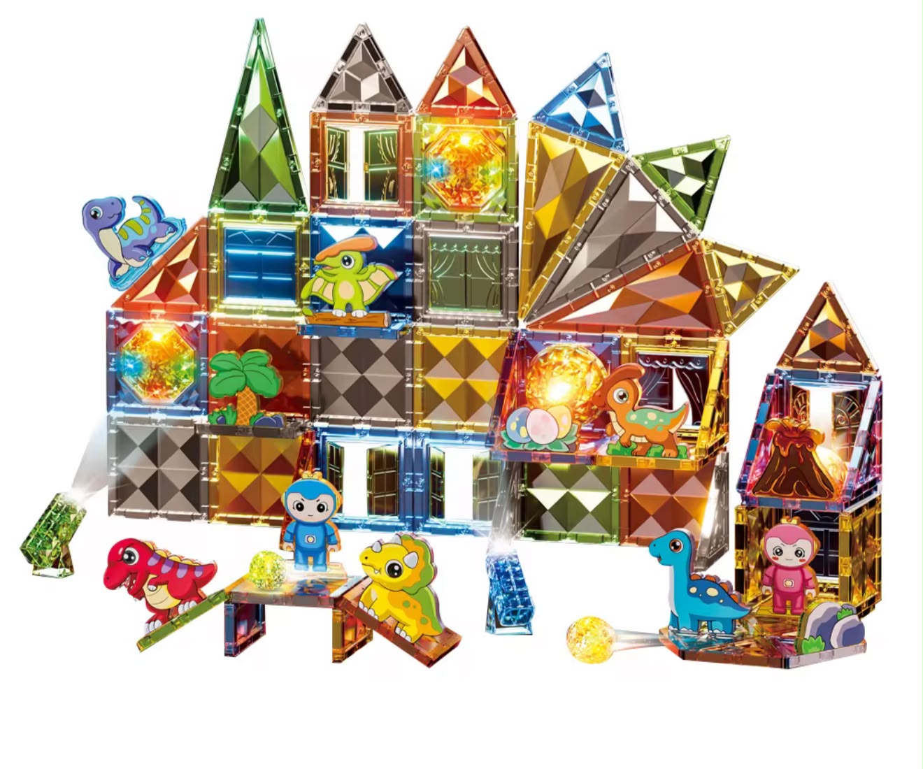 Light Magnetic Blocks(Dino)