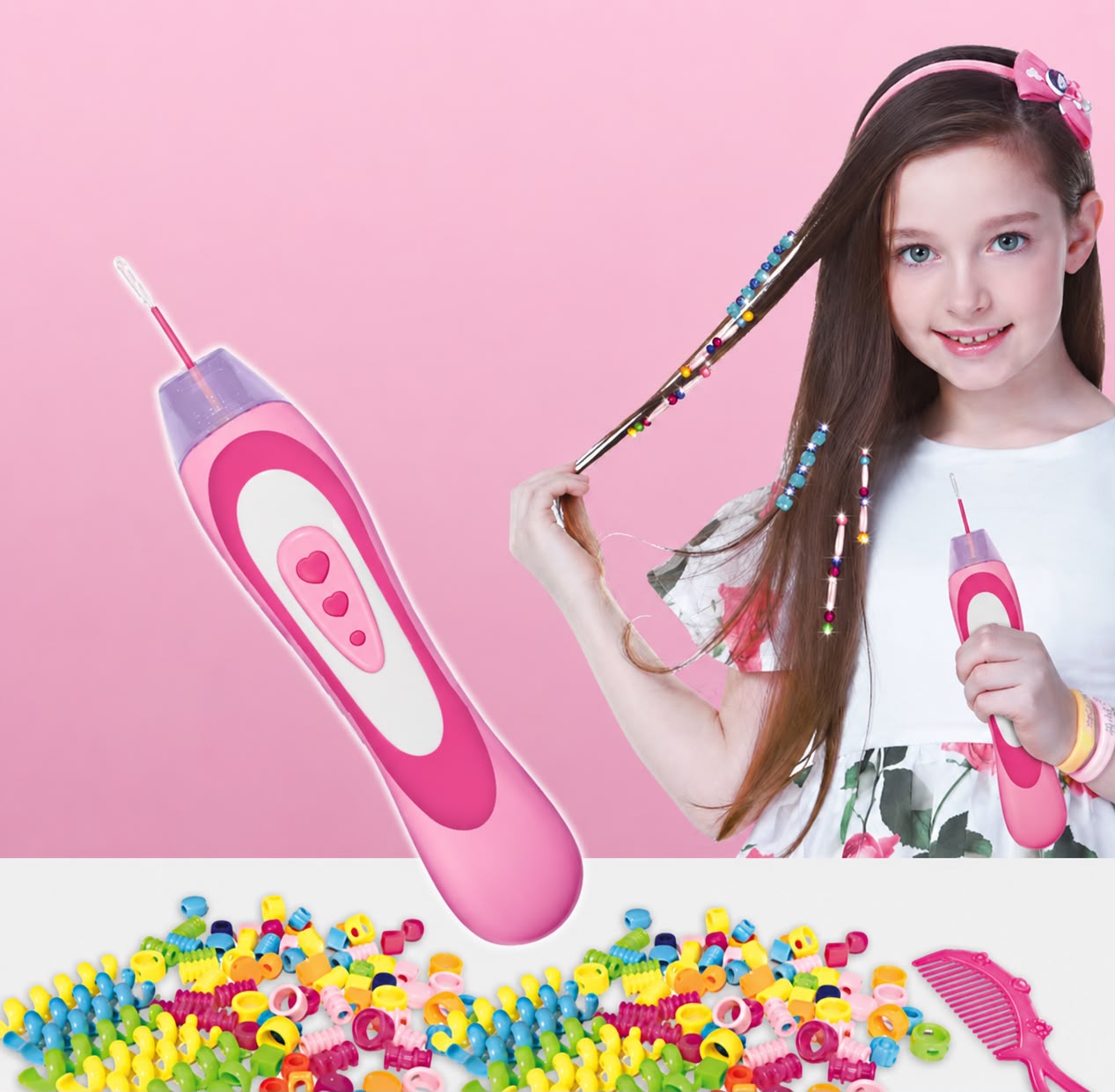 Electric hair braider set