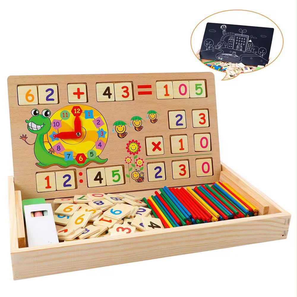 wooden multi functional learning box